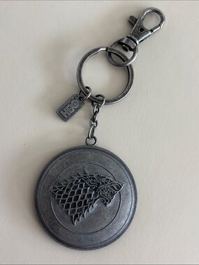 Game of Thrones HBO TV Stark Direwolf Special Edition Limited Key Ring Chain